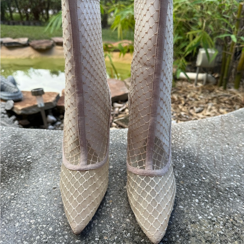 Mesh Stiletto Ankle Boots - Picture 2 of 4